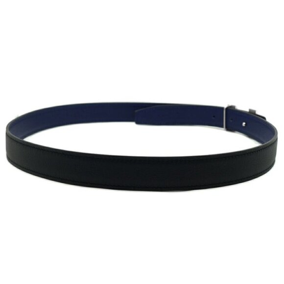 Hermes Constance Belt Logo Black Navy Silver Swift Veau main image 7
